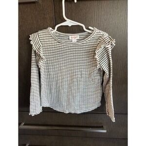 Cat & Jack stripe girl long sleeve‎ ruffle 4T